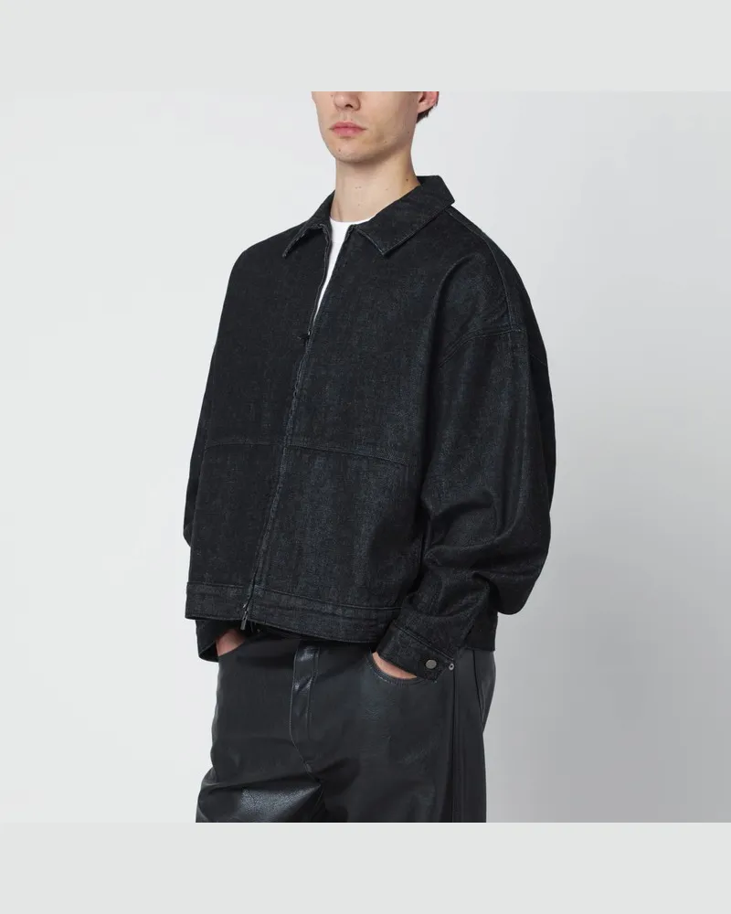 Fear of God Denim-Overshirt mit Reißverschluss Schwarz