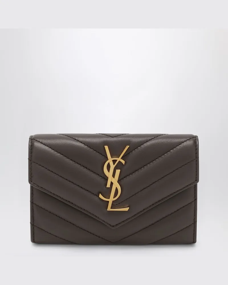 Saint Laurent Urban Chic Cassandre Geldbörse Braun