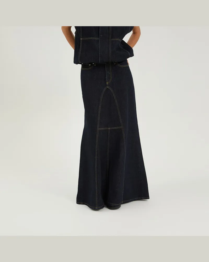1989 STUDIO Lange Jeansrock dunkelblau Blau