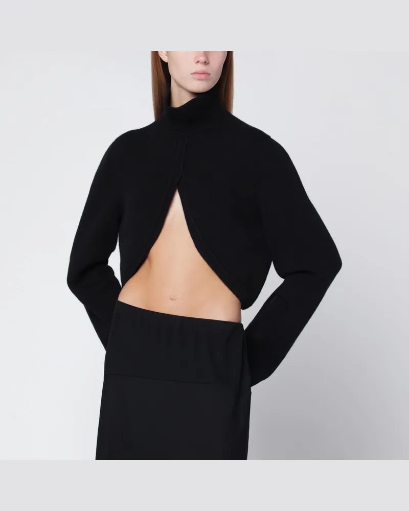 Alaïa Schwarzer Cut-out-Pullover aus Kaschmirmischung Schwarz