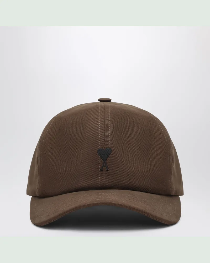 AMI Paris Braune Ami De Coeur Baseballkappe Brown