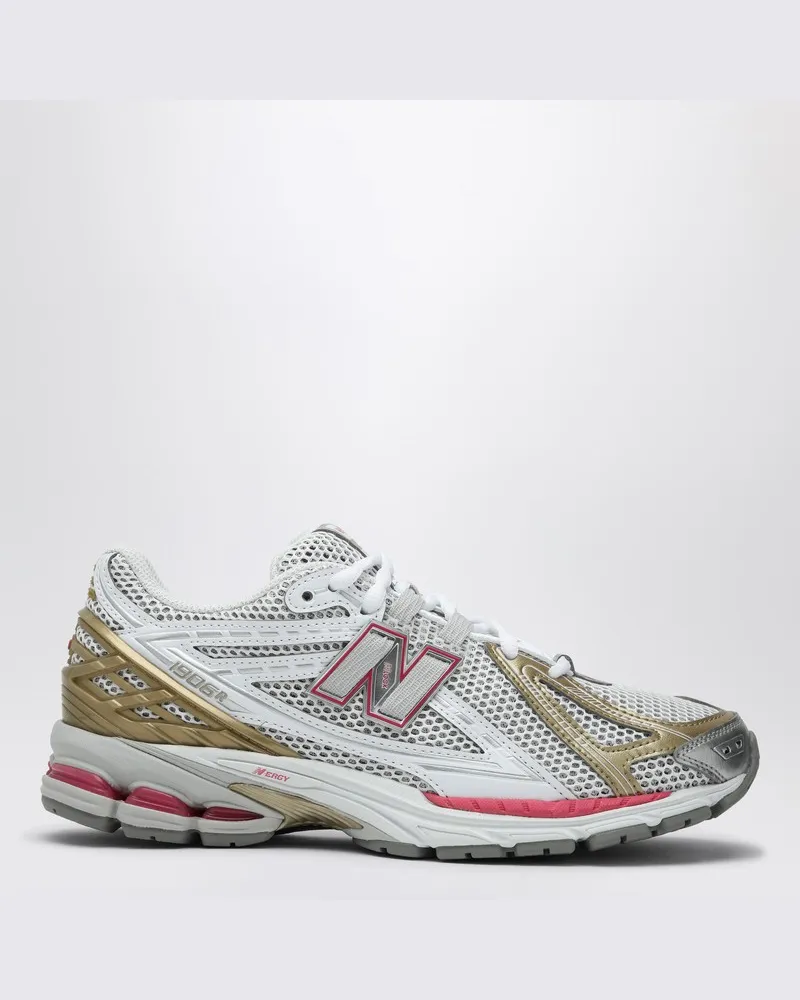 New Balance Sneaker 1906R Silber Metallic/Dragon Berry/Weiß Beige