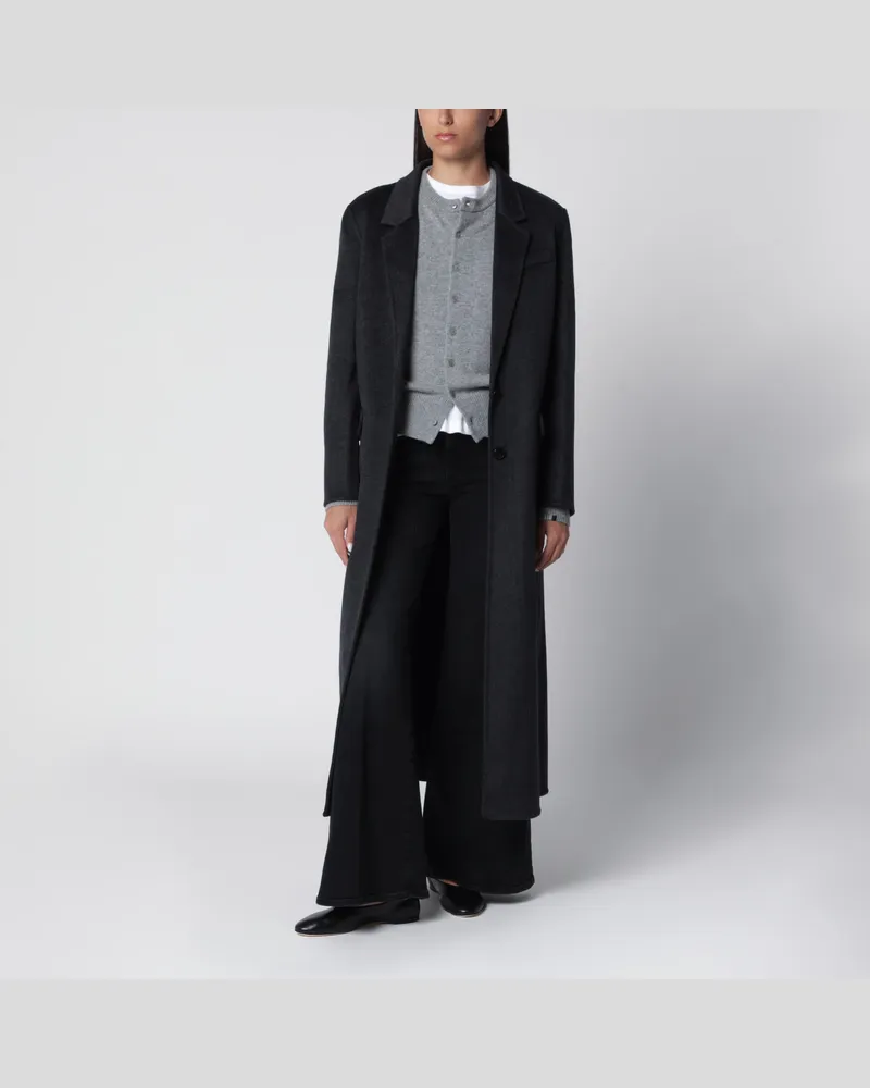 Isabel Marant Clesa Mantel anthrazit aus Wolle und Kaschmir Grey