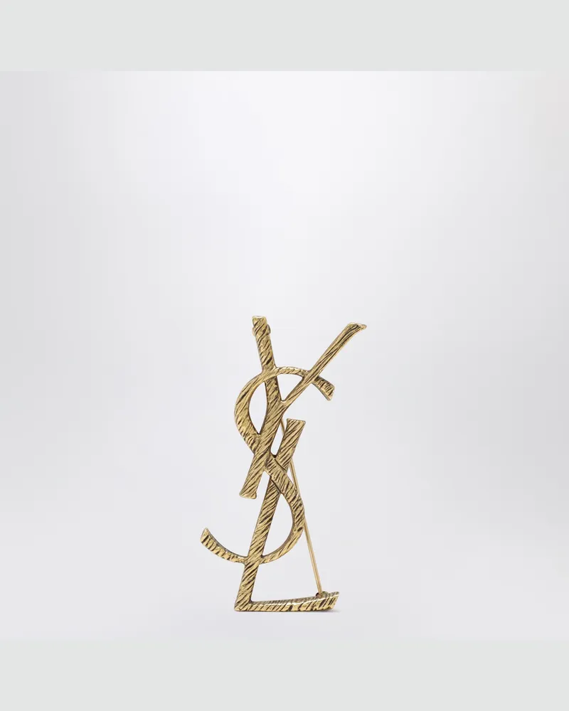 Saint Laurent Cassandre Brosche aus Metall Metal