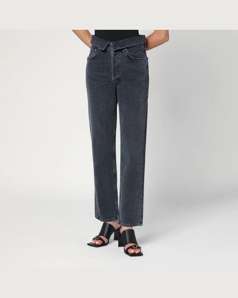 AGOLDE Echo-Jeans in Grau Zefiro Schwarz