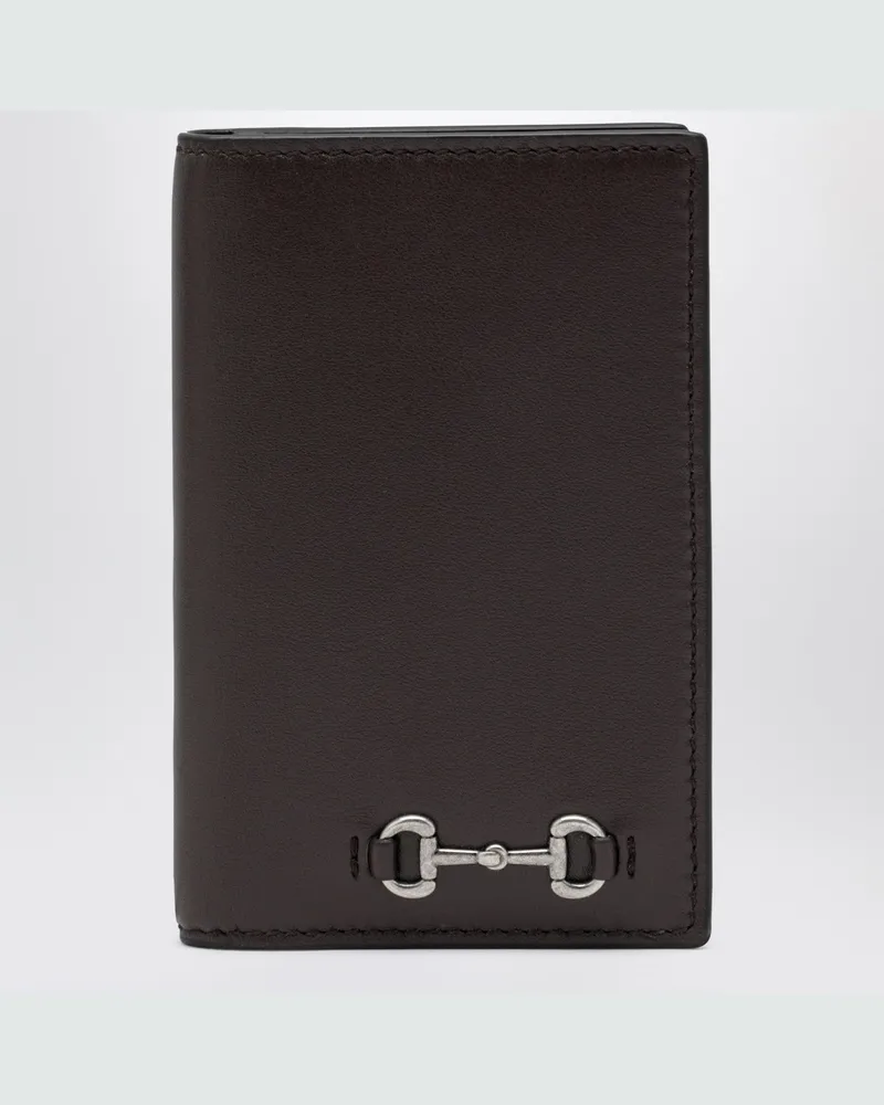 Gucci Cocoa long cardholder with Horsebit Brown