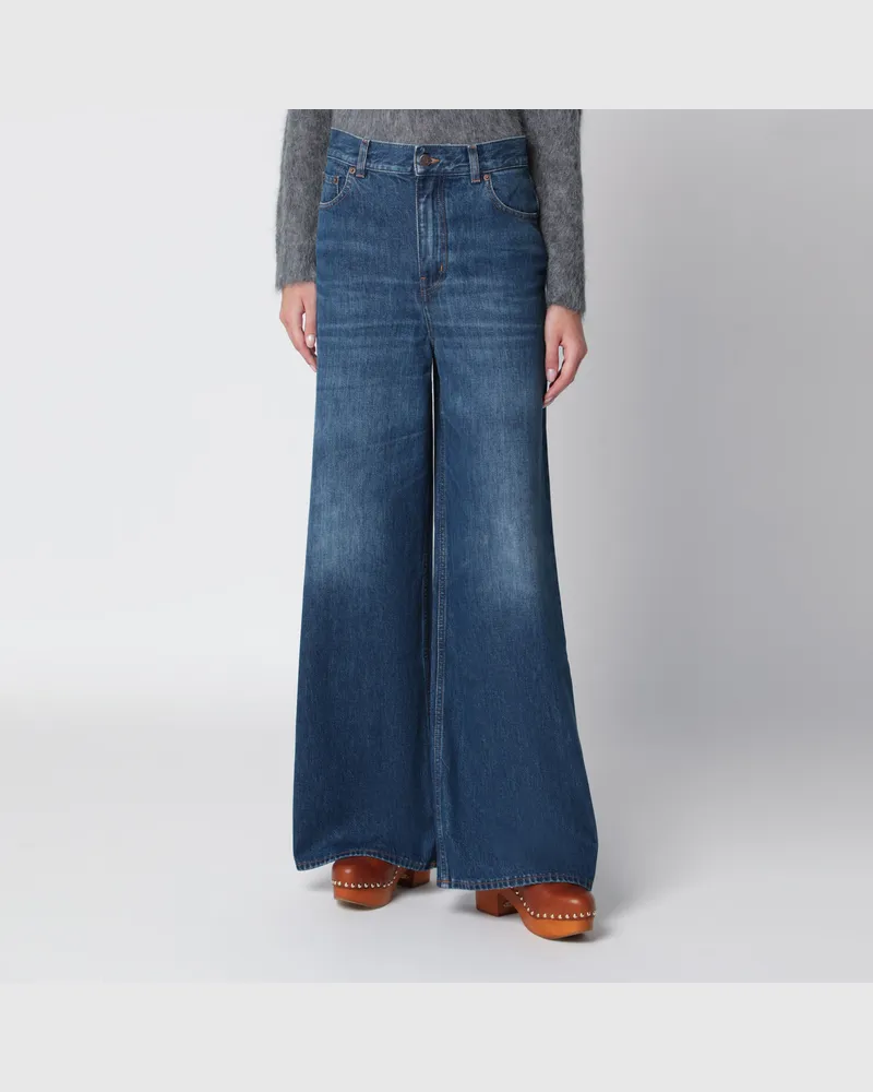Chloé Schlagjeans in verwaschenem Mitternachtsblau Blue