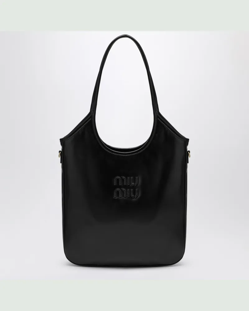 Miu Miu Schwarze Ivy-Tasche aus Kalbsleder Black