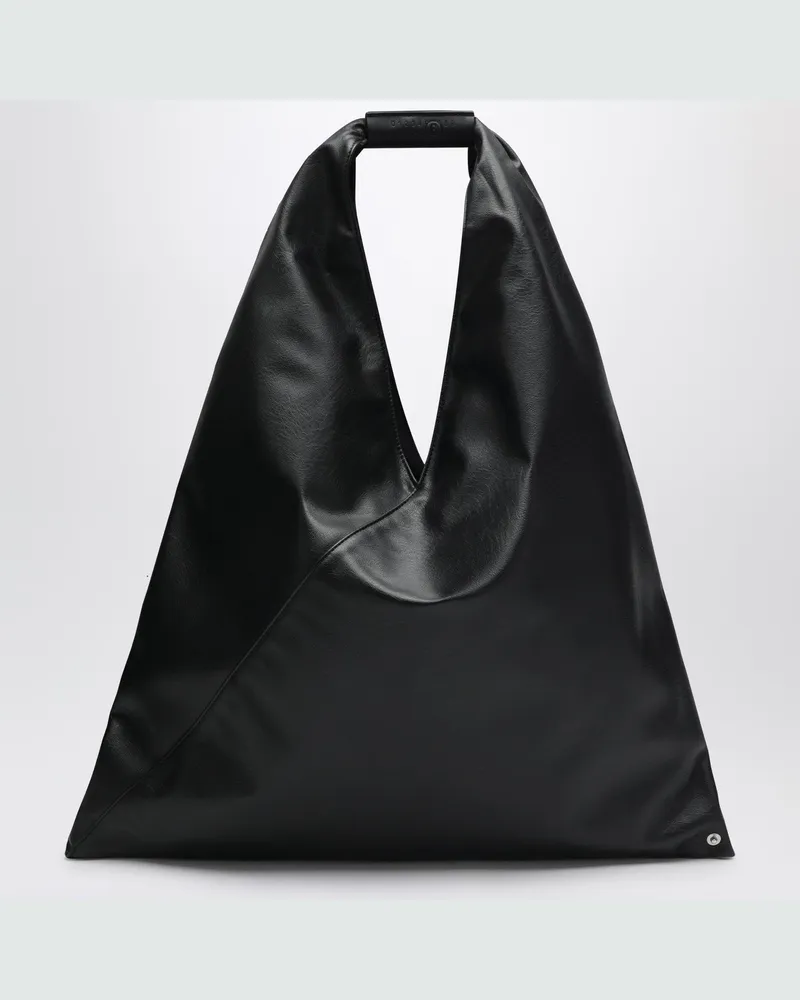 Maison Margiela Japanese Bag mittelgroß aus schwarzem Kunstleder Black