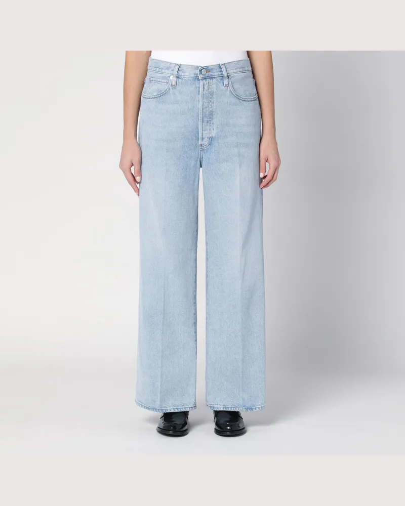 Frame Denim Jeans Low Baggy Wide Leg Jeans aus biologischem Denim Blue