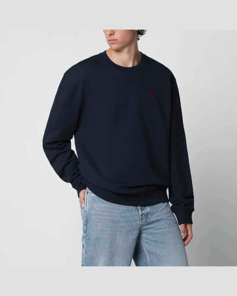 AMI Paris Ami De Coeur Sweatshirt in Mitternachtsblau Blue