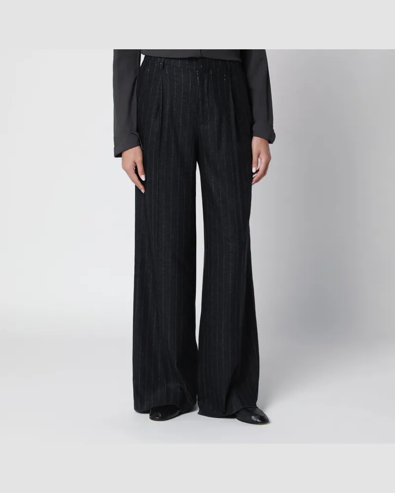 Tagliatore Anthrazitgraue Hose mit Nadelstreifen Grey