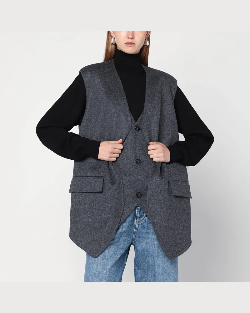Bottega Veneta Wendeweste aus grauer Wolle Grey