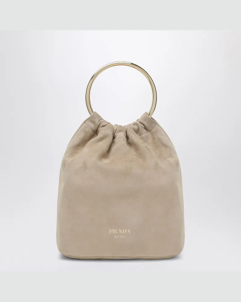 Prada Mini Beuteltasche aus Wüsten-Wildleder 