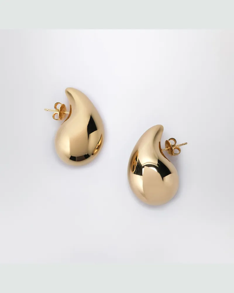 Bottega Veneta Kleine Drop-Ohrringe in goldfarbenem Metall Metal