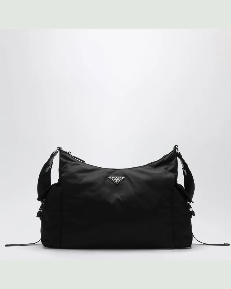 Prada Schwarze  Explore Tasche aus Re-Nylon und Leder von Prada Black