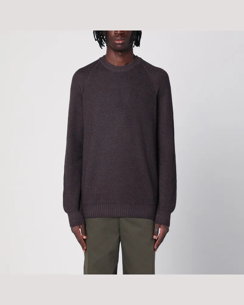 Tagliatore Brauner Pullover aus Schurwolle Brown