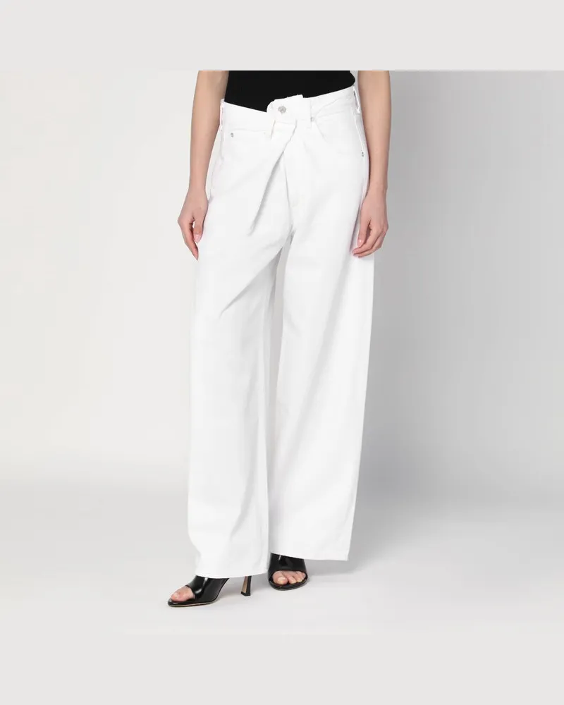 AGOLDE Weite Vana-Fold-Jeans in Weiß Weiß