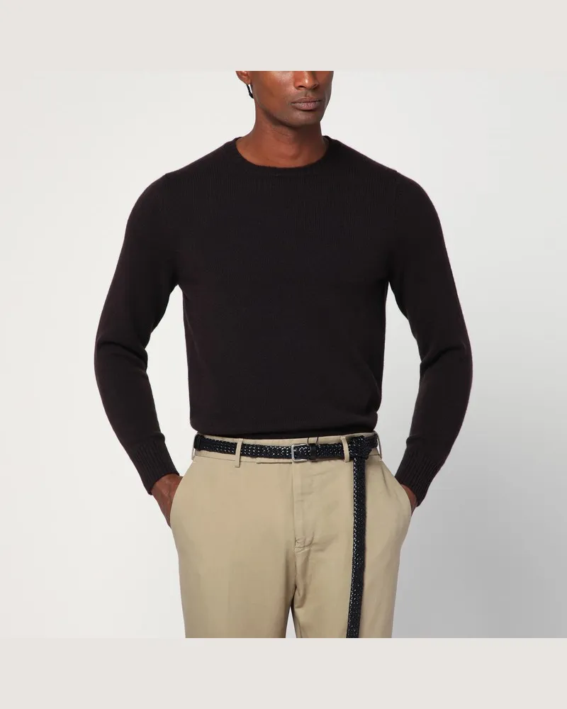 Drumohr  Brauner Pullover aus Kaschmir Braun