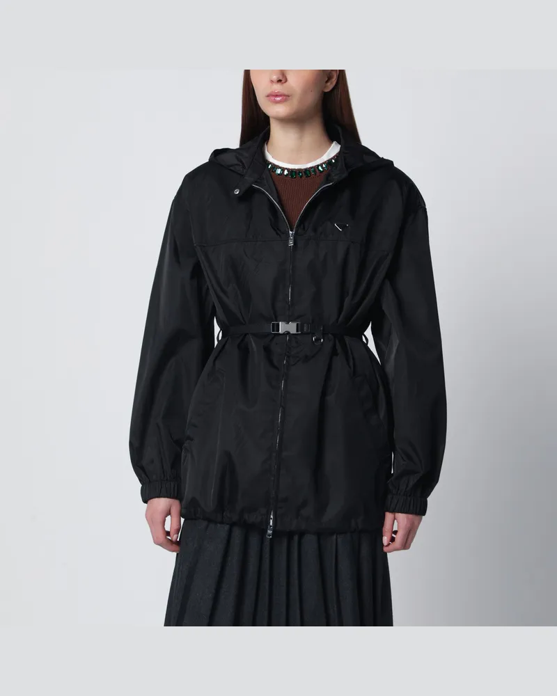 Prada Schwarzer Blouson aus Re-Nylon Black