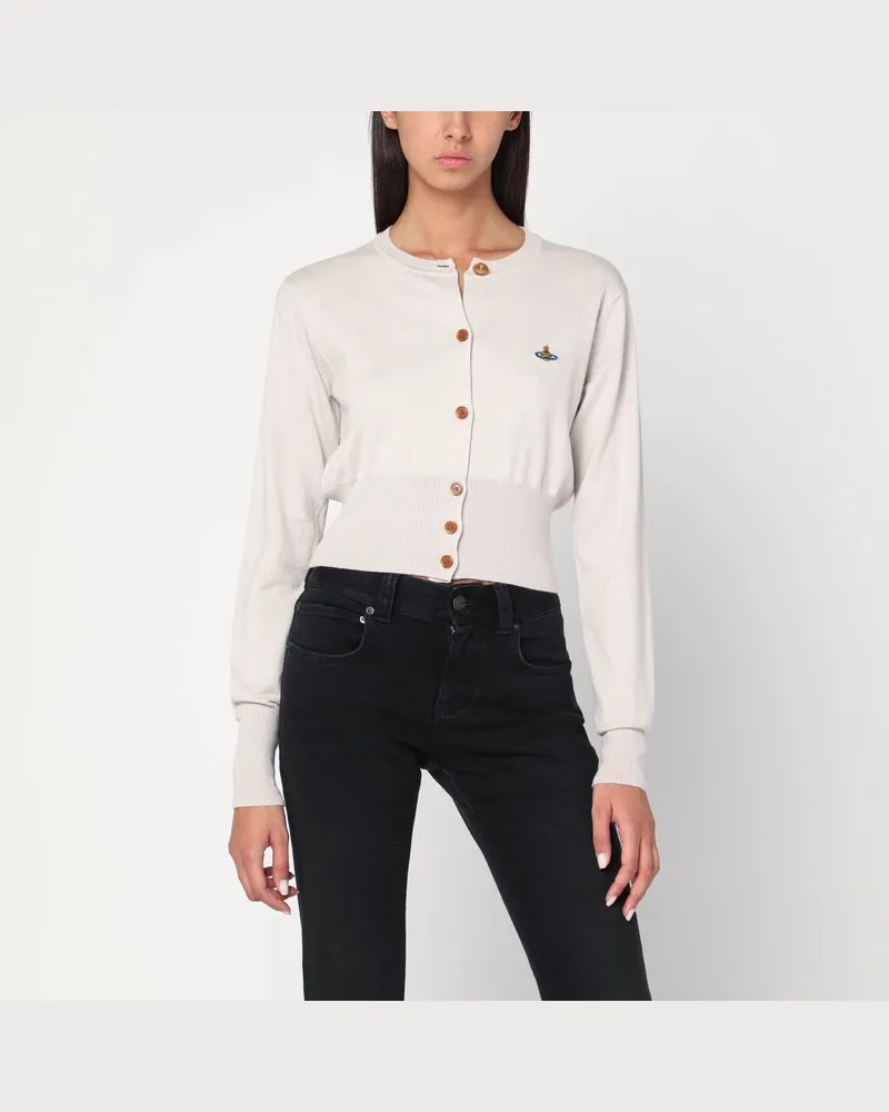 Vivienne Westwood Naturweißer Cardigan aus Kaschmirmischung Beige