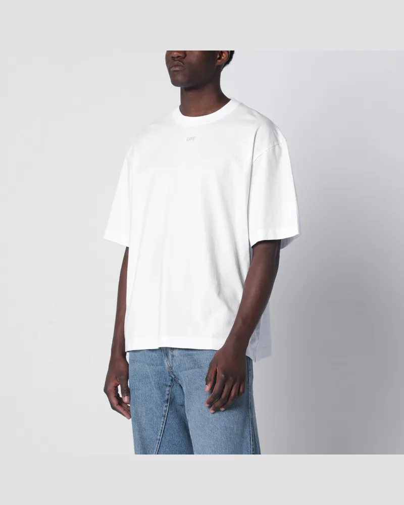 OFF-WHITE Weißes T-Shirt mit OFF Logo Weiß