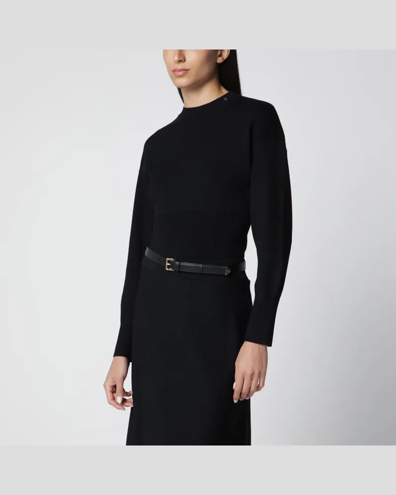 Anine Bing Schwarzer Pullover aus Viskosemischung Black