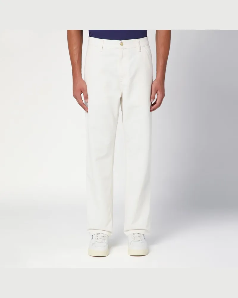 Carhartt WIP Single Knee Pant Wax aus Bio-Baumwoll-Canvas Weiß