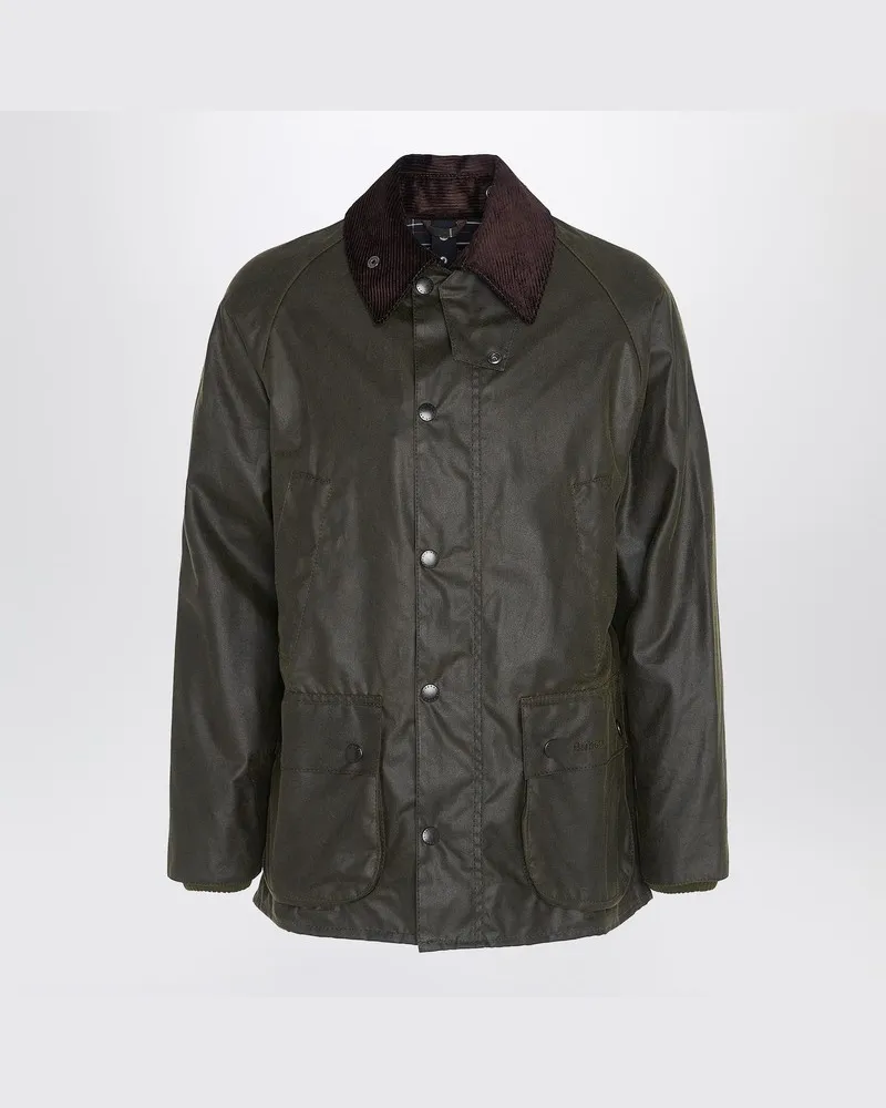 Barbour Archiv Bedale-Jacke aus gewachstem Olivenleder Grün