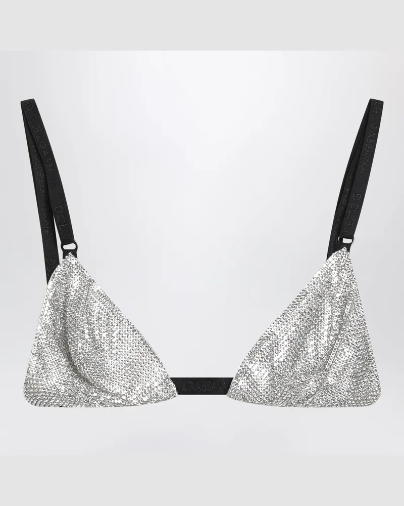 Dolce & Gabbana BH aus Crystal Mesh in Kristalloptik Metal