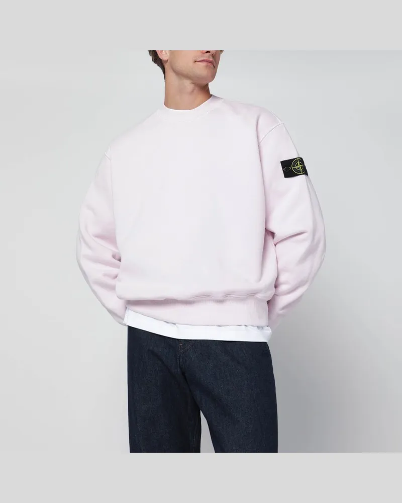 Stone Island Übergroßes rosafarbenes Sweatshirt mit Rundhalsausschnitt Rosa