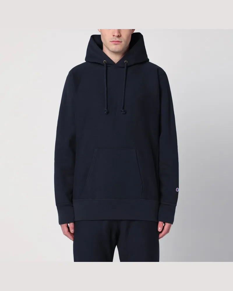 Champion Marineblauer Hoodie aus Baumwolle Blau