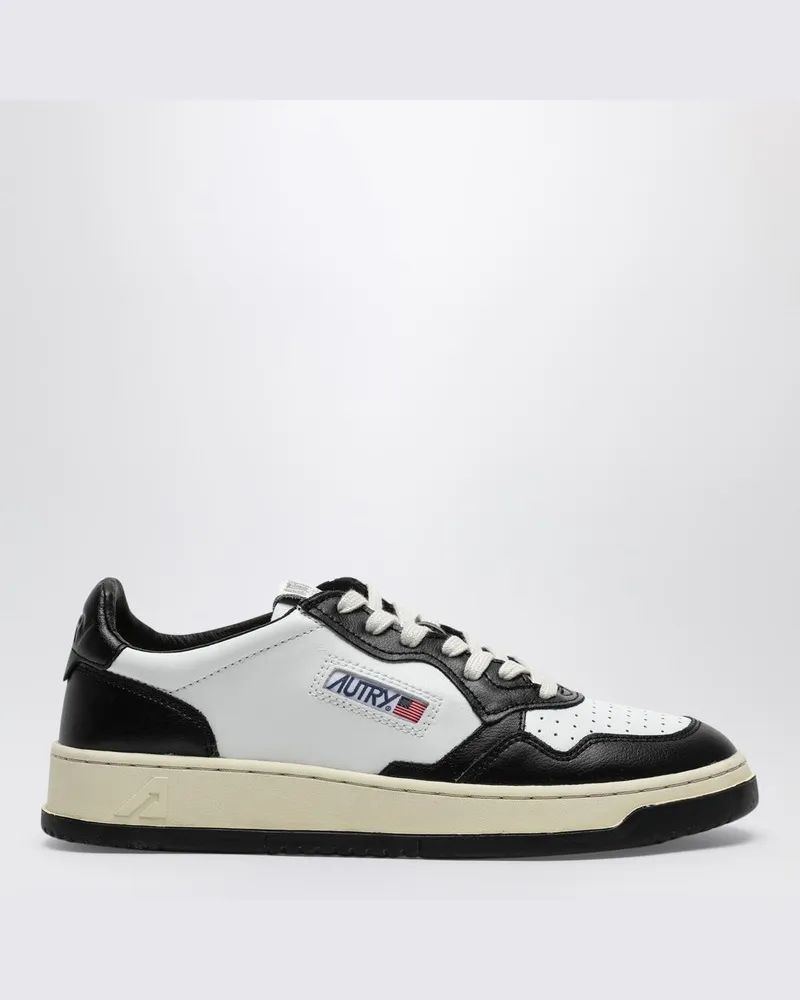 AUTRY Medalist schwarz/weißer Leder-Sneaker Weiß