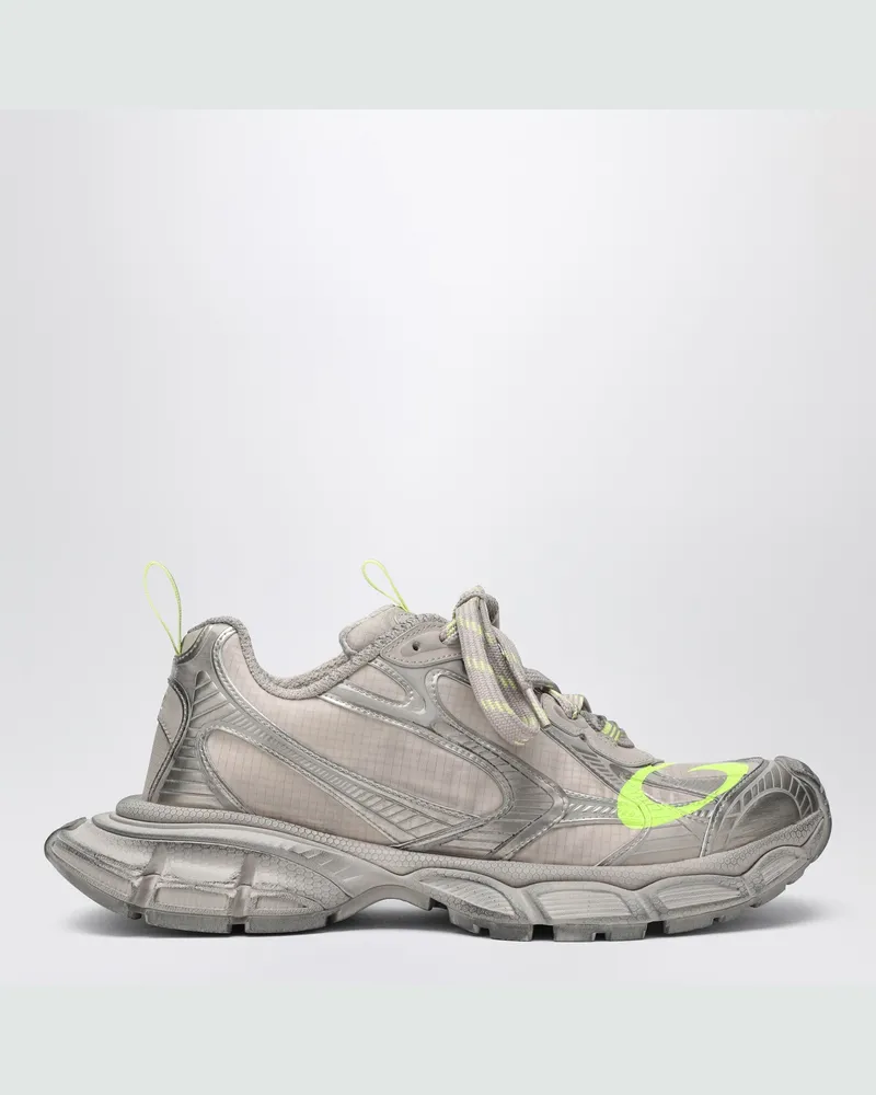 Balenciaga 3XL Sneaker in Taupe/Neongelb aus Mesh und Polyurethan Beige