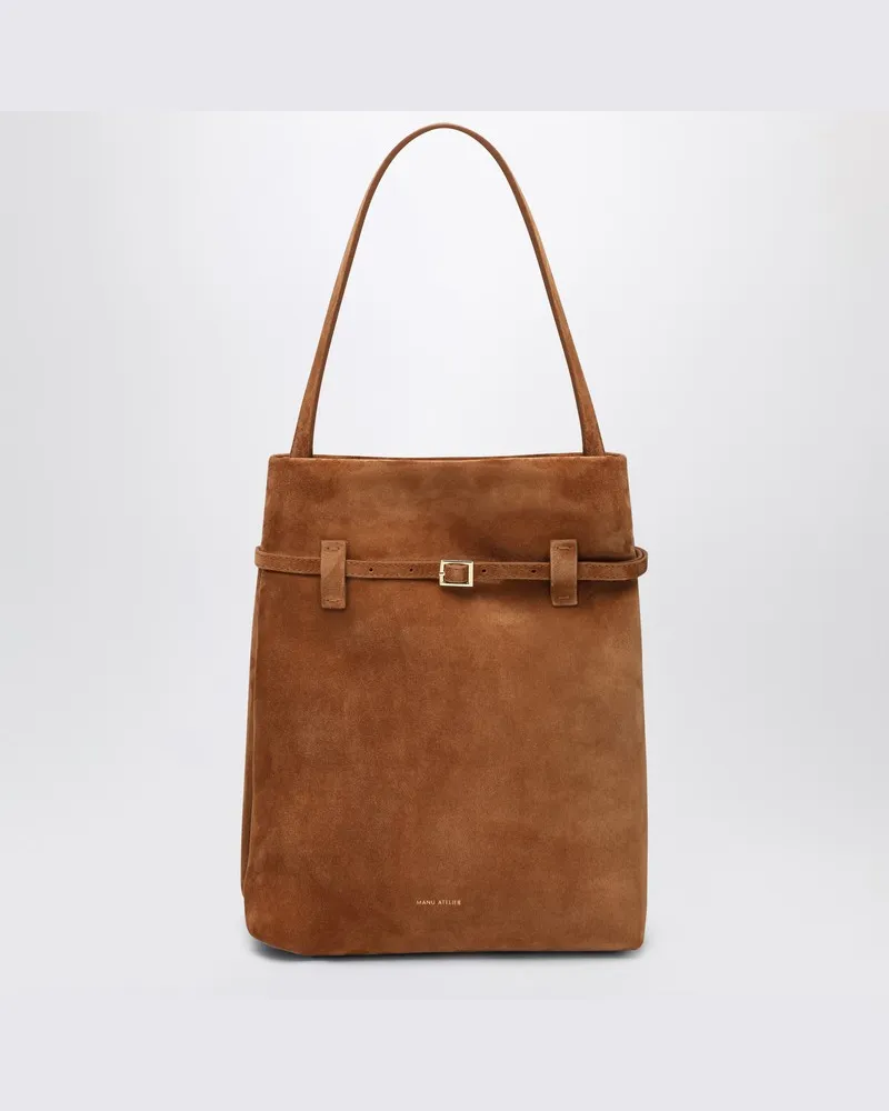Manu Atelier Tote Du Jour Camel Wildleder Tote Tasche Beige
