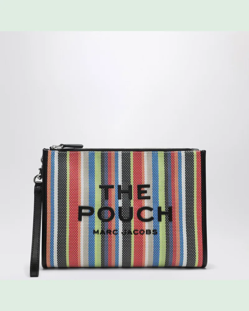 Marc Jacobs Große Netz-Pochette mit Regenbogenstreifen Red