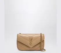 LouLou Mini-Tasche aus beigefarbenem Leder