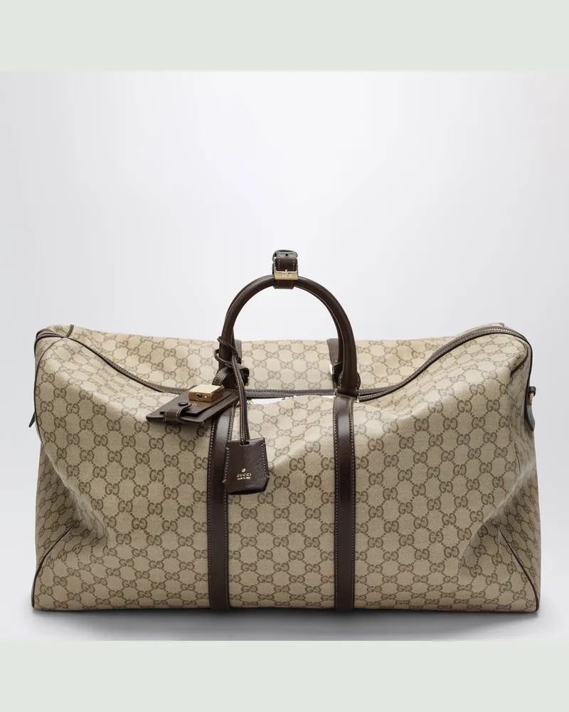 Gucci Reisetasche Essence Classic Braun aus GG-Gewebe Beige