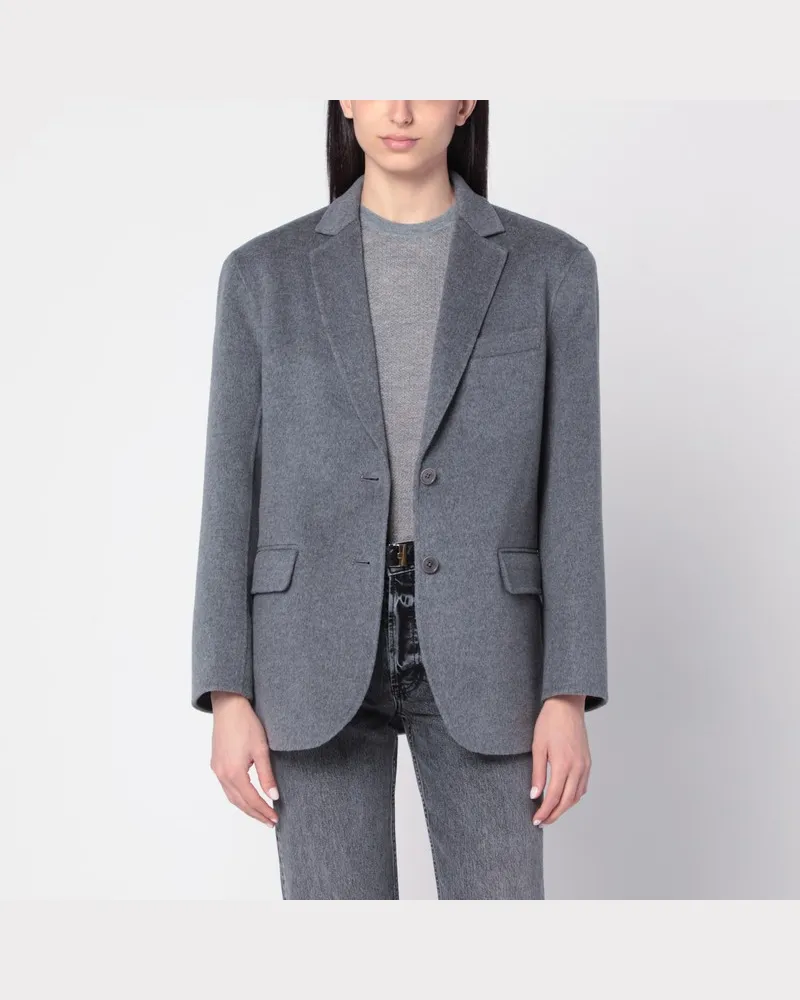 Anine Bing Graue Quinn-Jacke aus Wolle und Kaschmir Grau