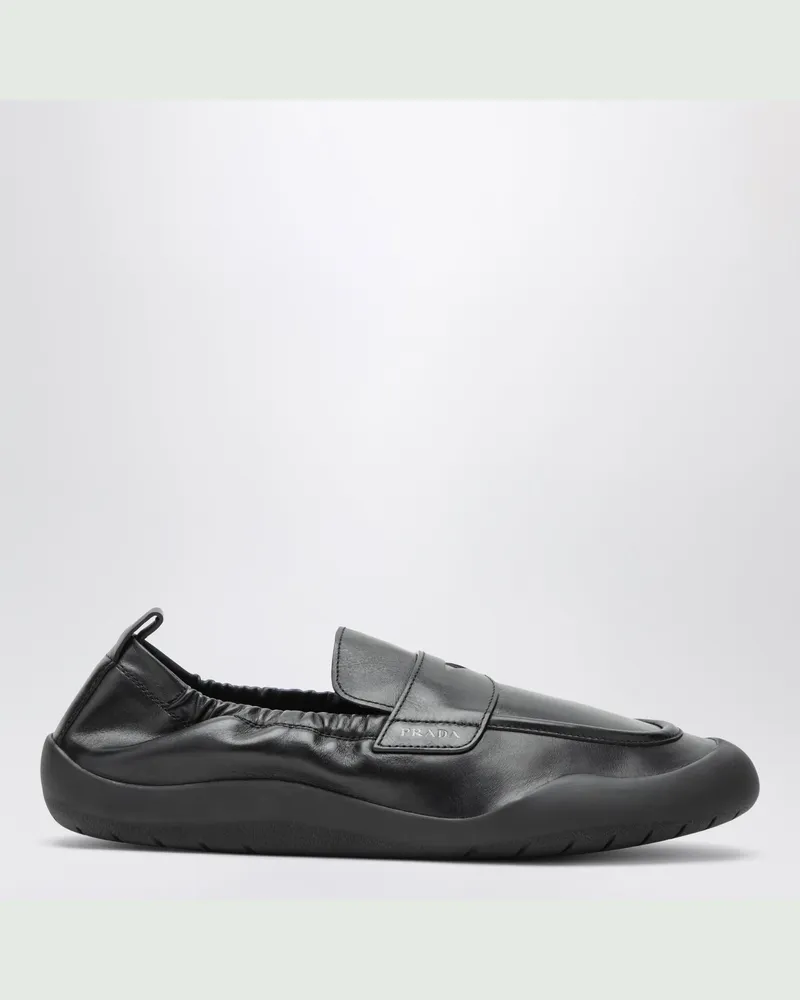 Prada Schwarze Speedrock Loafer aus Leder Black