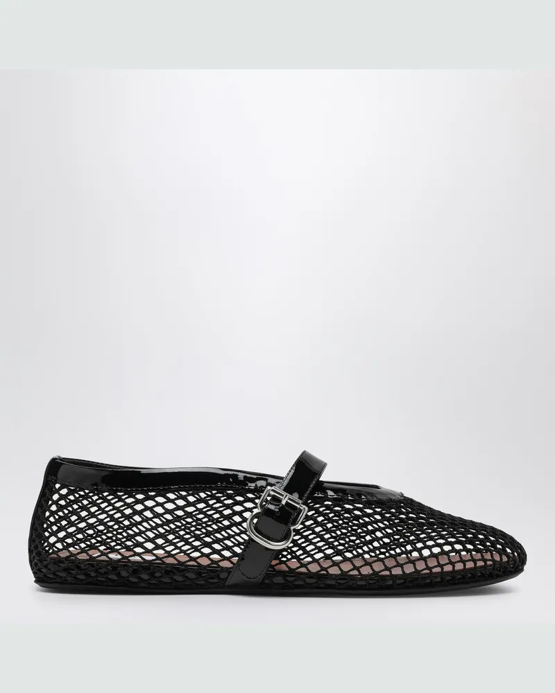 Alaïa Schwarzer Ballerina aus Mesh Black