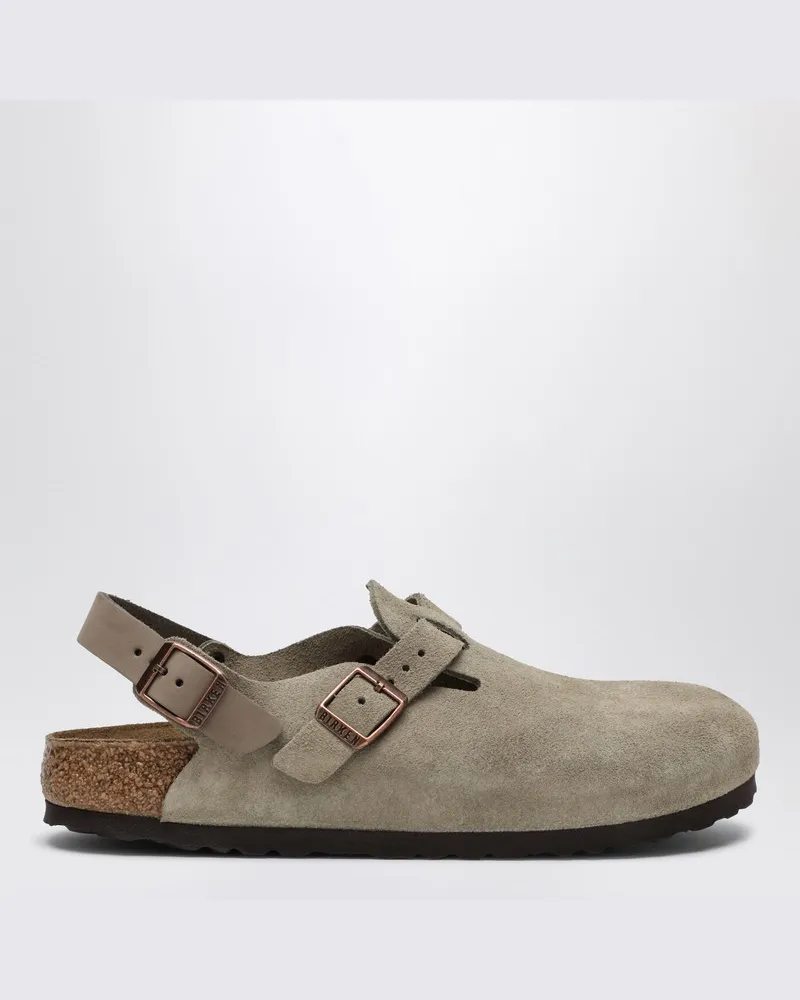 Birkenstock Tokio-Slipper aus Wildleder in Taupe Beige