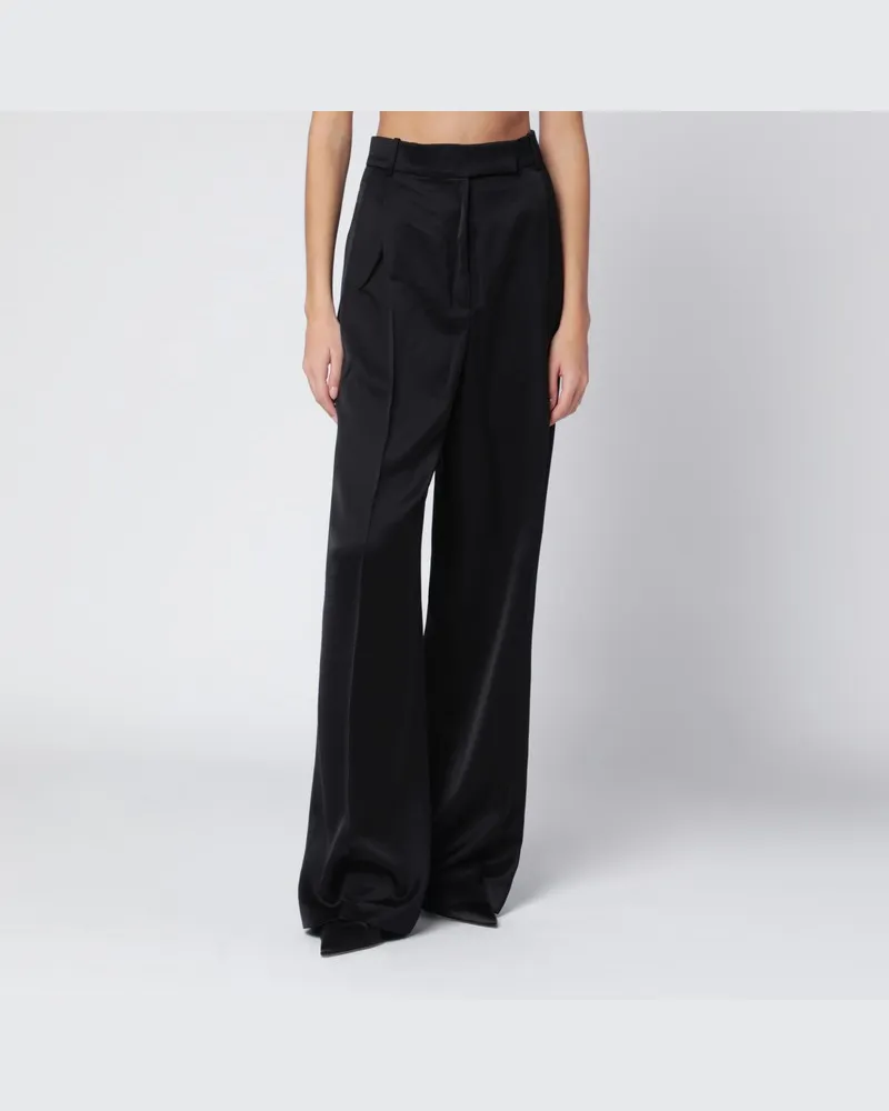 Róhe Schwarze Satin-Hose Schwarz