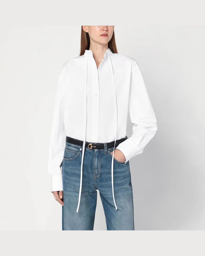 Gucci Weißes Hemd aus Baumwollpopeline White