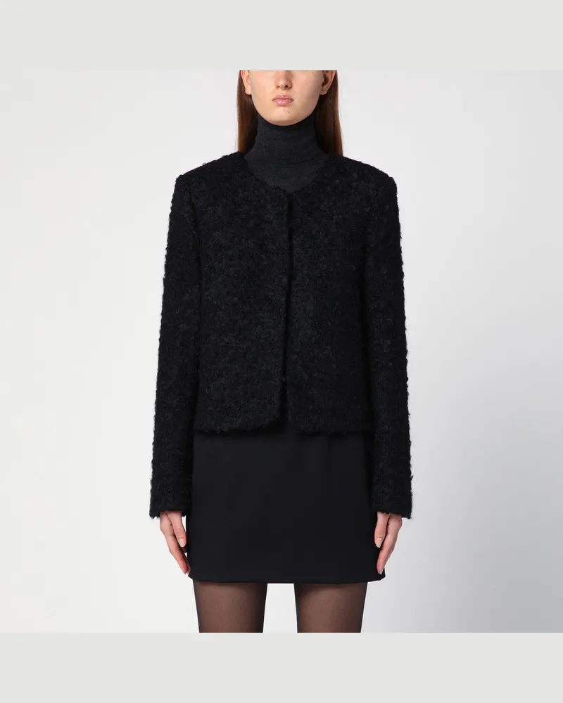 The Garment Schwarze Jacke Vienna aus recyceltem Wollgemisch 