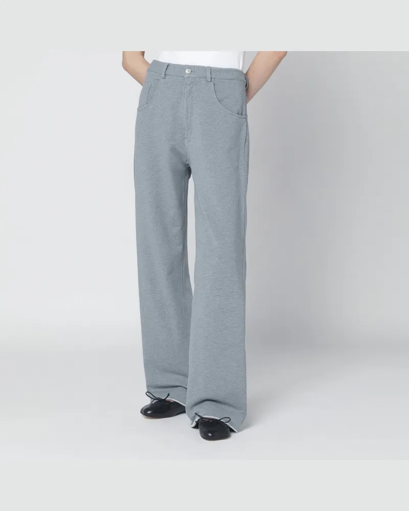 Maison Margiela Graumelierte Baumwollhose Grey