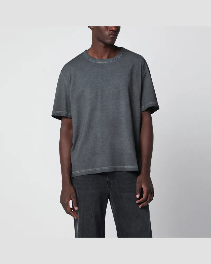 Séfr Schwarzes Mauro T-Shirt aus Bio-Baumwolle mit verwaschenem Effekt Black