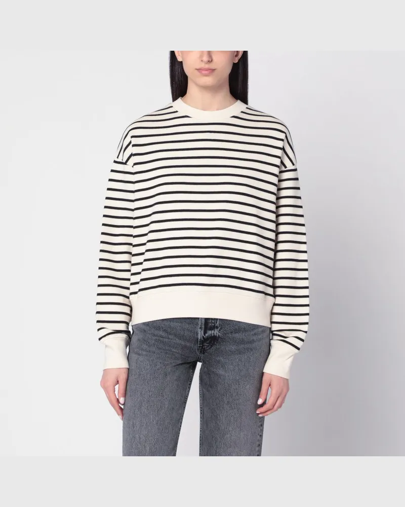 Anine Bing Dean-Sweatshirt mit Elfenbein/schwarzen Streifen Schwarz