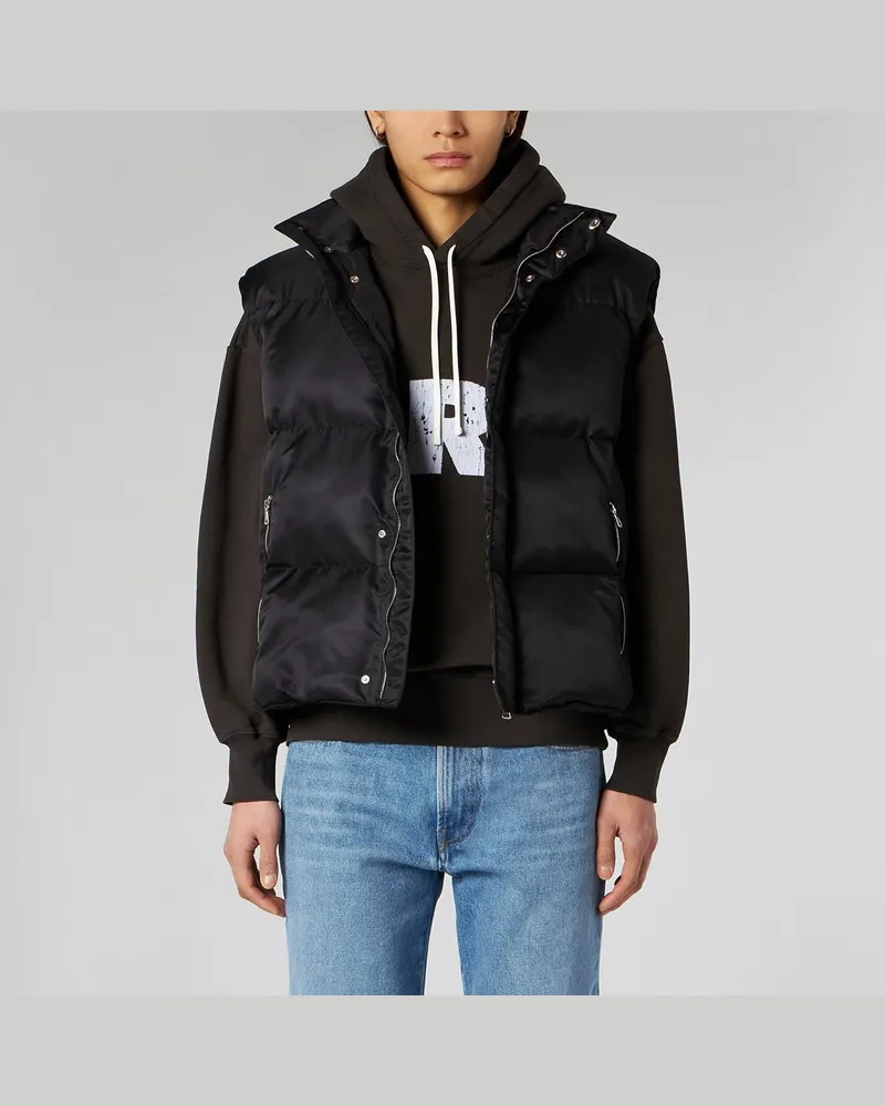 1989 STUDIO 1989er Nylon-Daunenweste Schwarz