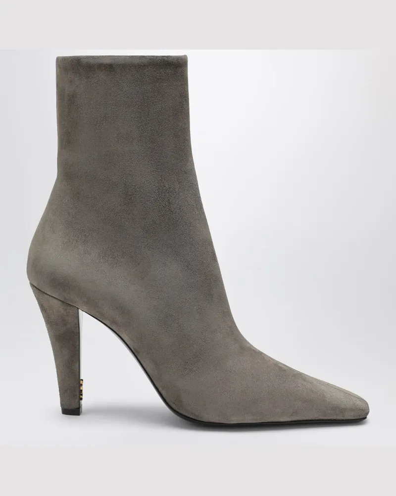 Saint Laurent Graue Jill Stiefeletten aus Wildleder Grau